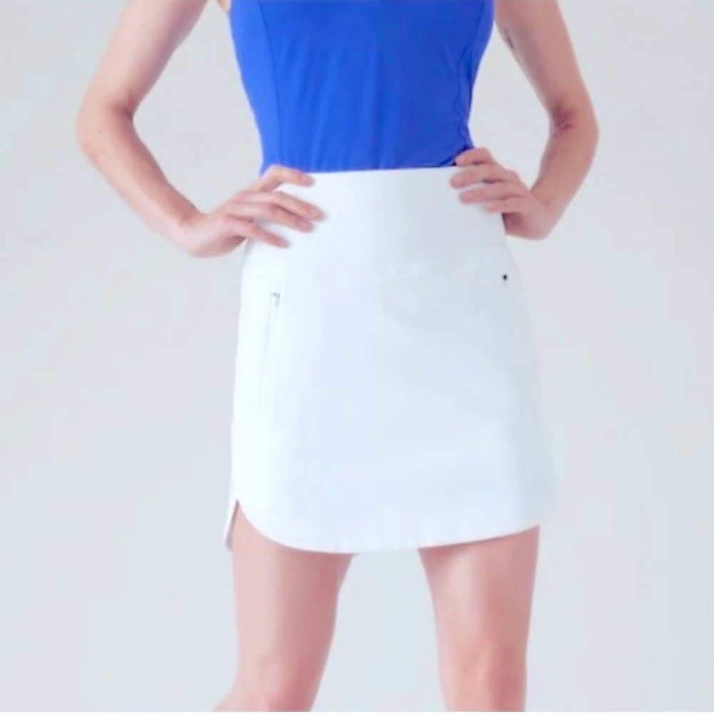 NWT Athleta Fairway Golf Skort 16" Skirt White Size 3XL